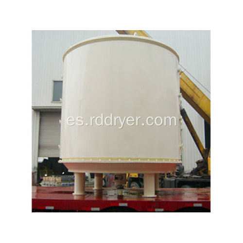 Secador rotativo continuo de placas para secado de polvo químico